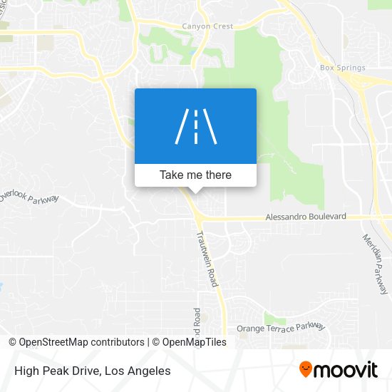 High Peak Drive map