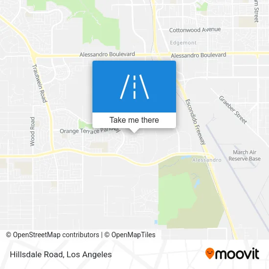 Hillsdale Road map