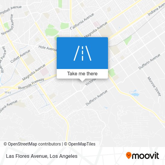 Las Flores Avenue map