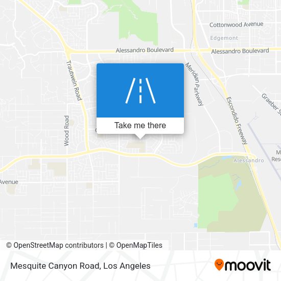 Mesquite Canyon Road map