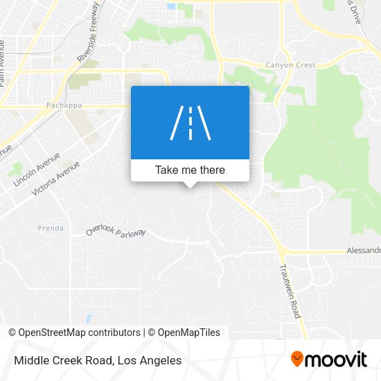 Middle Creek Road map