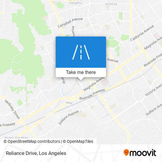 Reliance Drive map