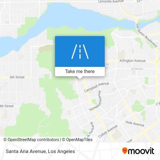 Santa Ana Avenue map