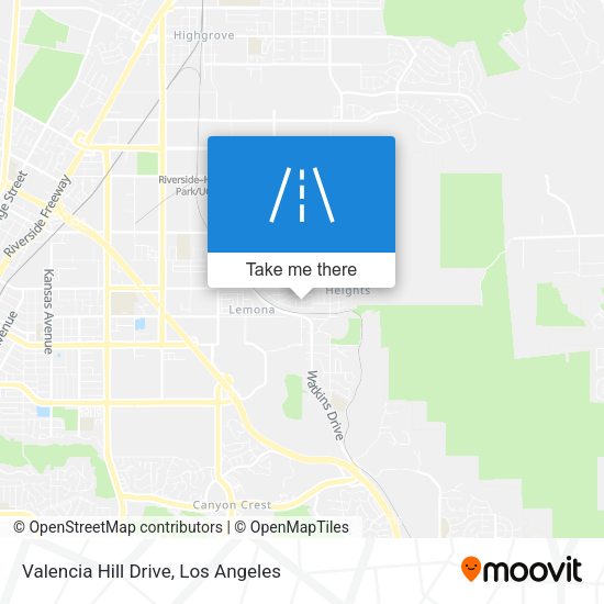 Valencia Hill Drive map