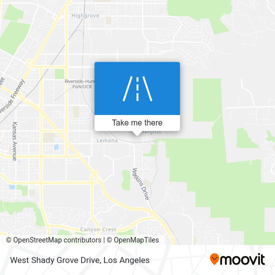Mapa de West Shady Grove Drive