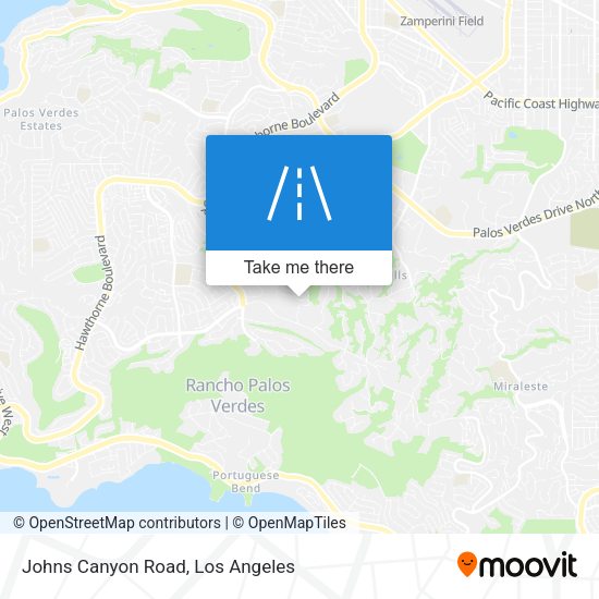 Johns Canyon Road map