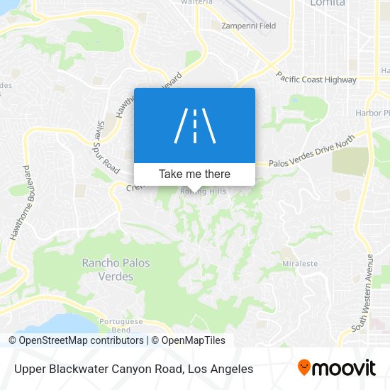 Mapa de Upper Blackwater Canyon Road