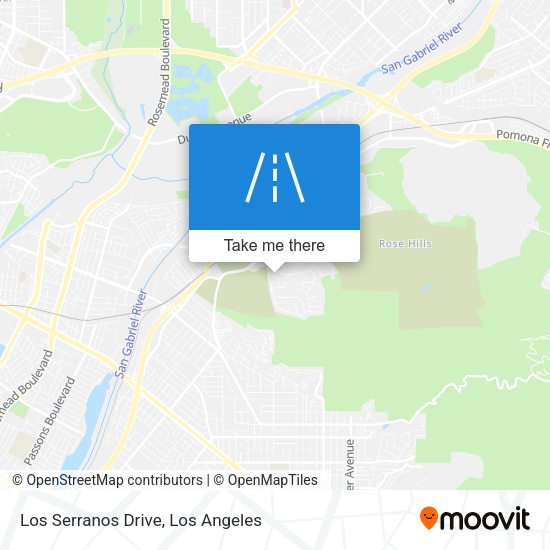 Los Serranos Drive map