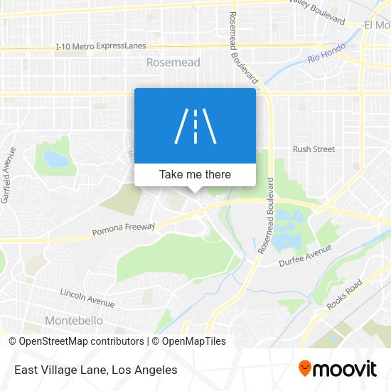 East Village Lane map