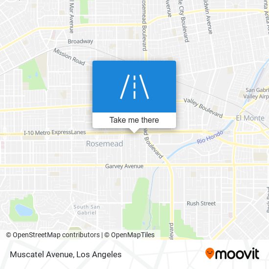 Muscatel Avenue map