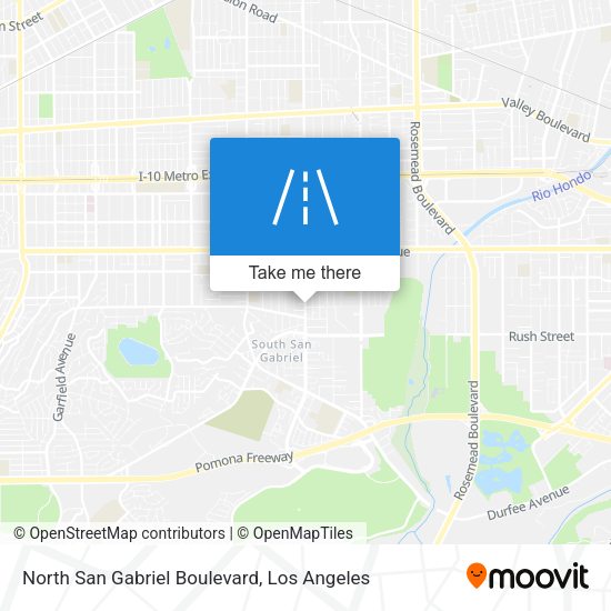 North San Gabriel Boulevard map