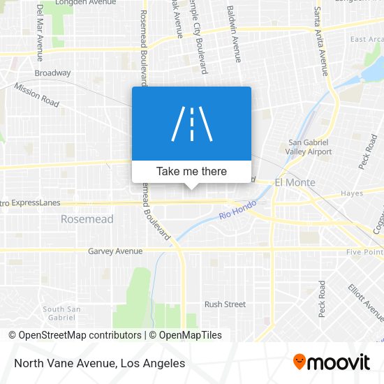 North Vane Avenue map
