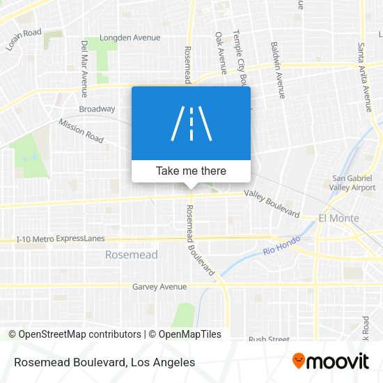 Rosemead Boulevard map