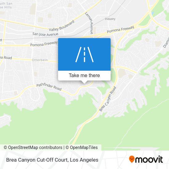 Brea Canyon Cut-Off Court map