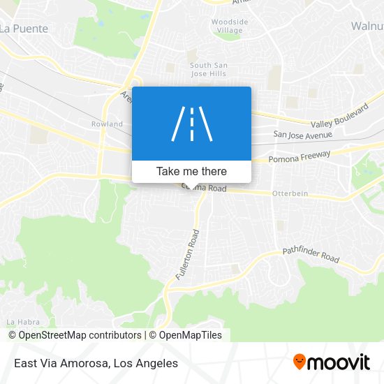 East Via Amorosa map