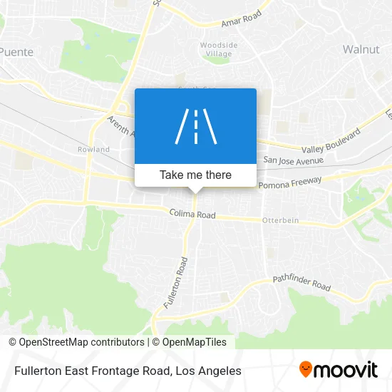 Fullerton East Frontage Road map