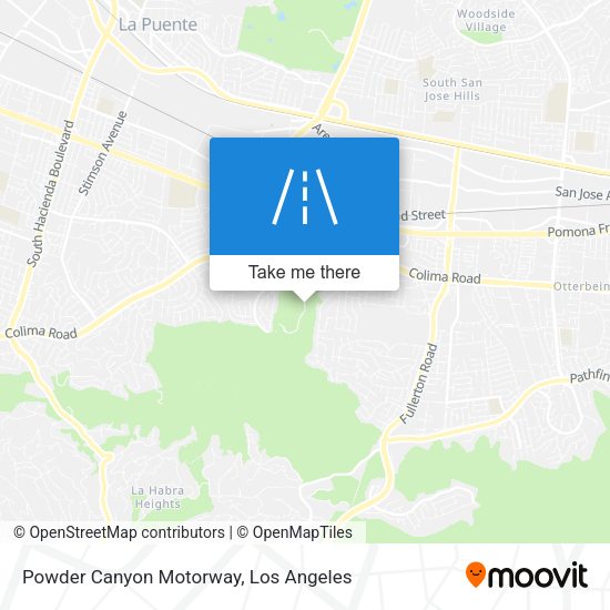 Powder Canyon Motorway map