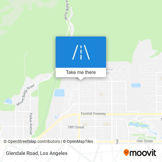 Glendale Road map