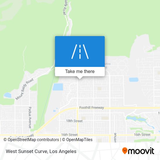 Mapa de West Sunset Curve