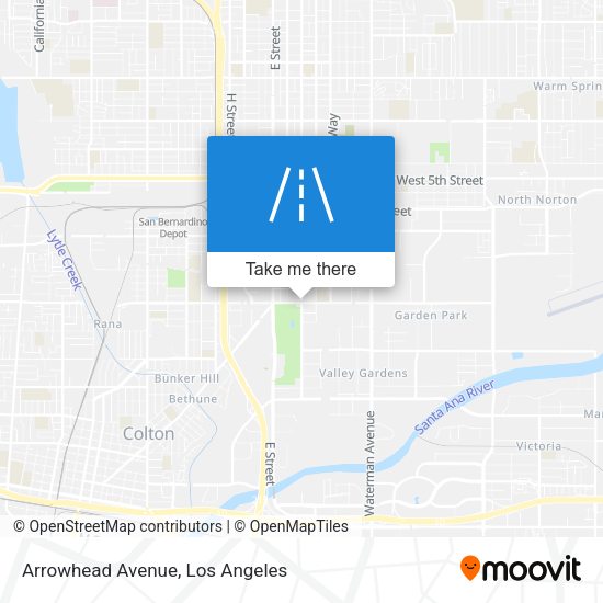 Arrowhead Avenue map