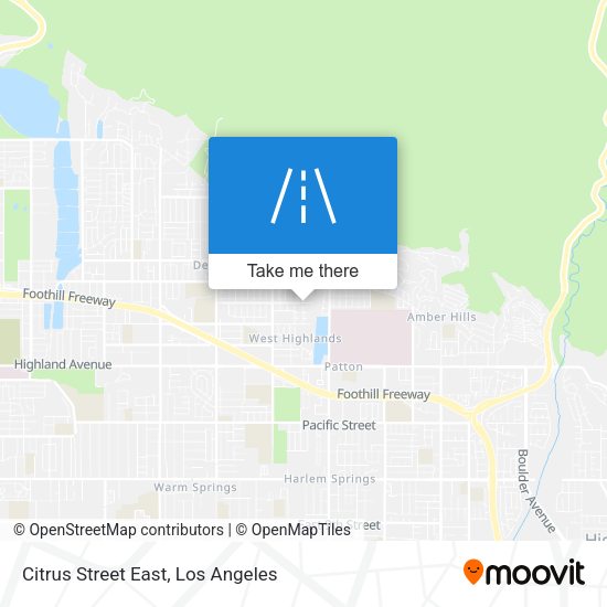 Citrus Street East map