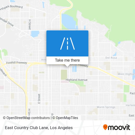 East Country Club Lane map