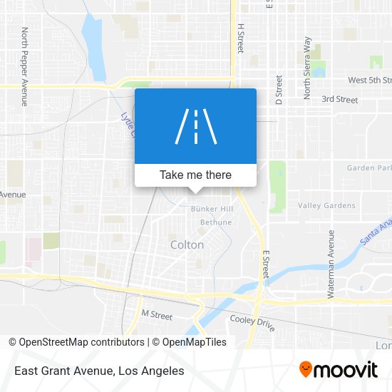 East Grant Avenue map