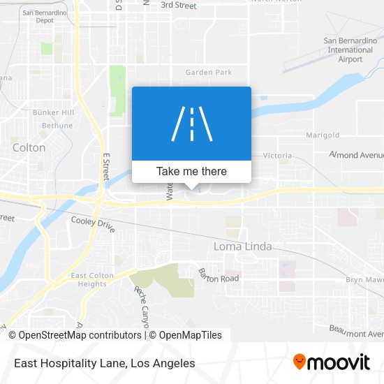 East Hospitality Lane map