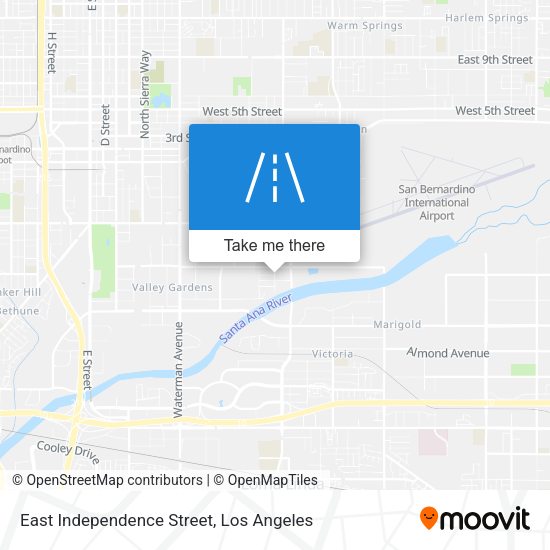 East Independence Street map