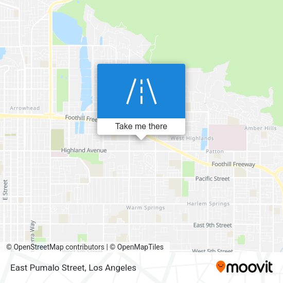 East Pumalo Street map