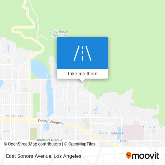East Sonora Avenue map
