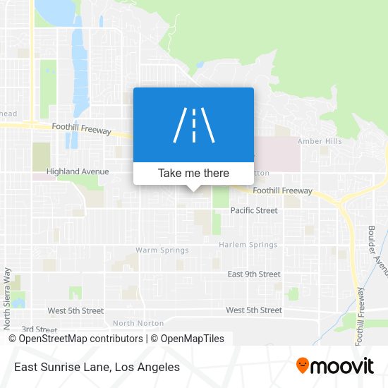 East Sunrise Lane map