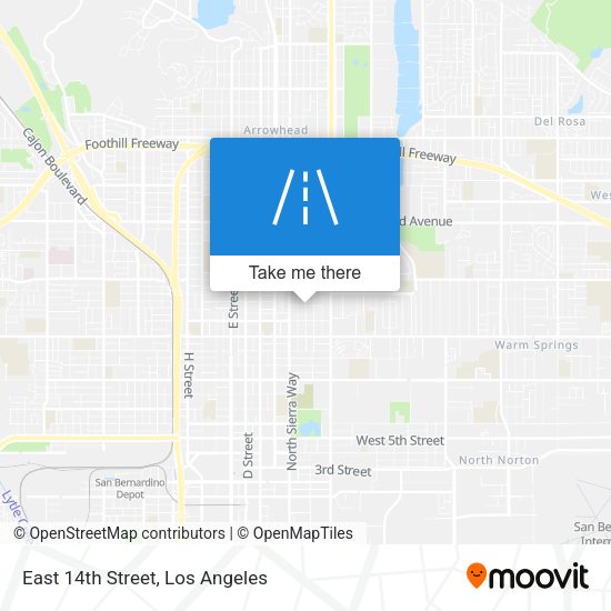 East 14th Street map