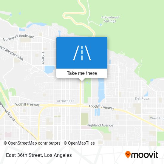 East 36th Street map