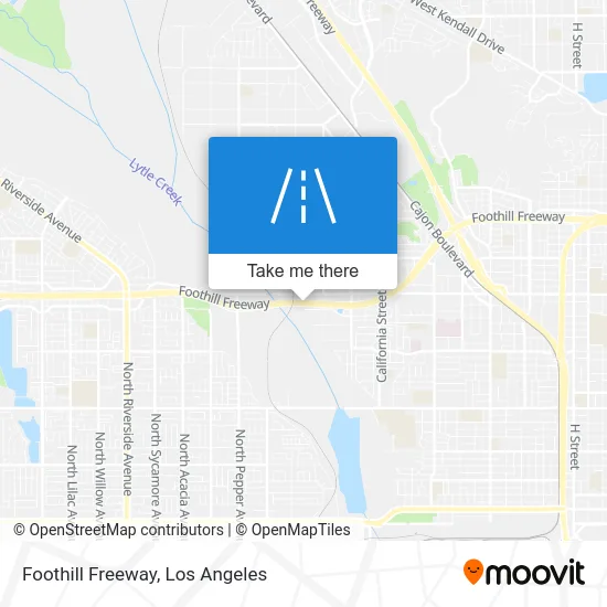 Foothill Freeway map