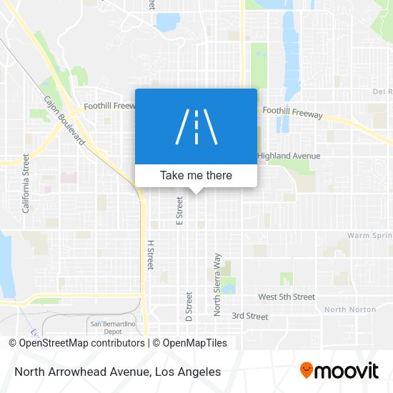 North Arrowhead Avenue map
