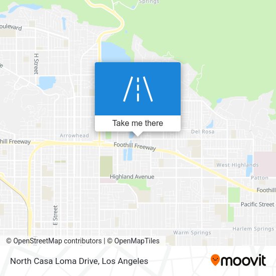 North Casa Loma Drive map