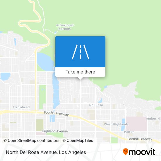 North Del Rosa Avenue map