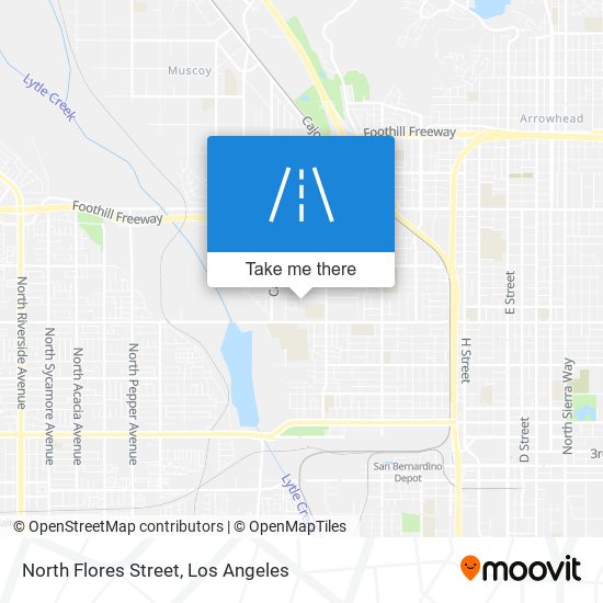 North Flores Street map