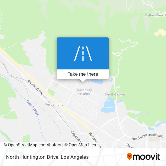 North Huntington Drive map