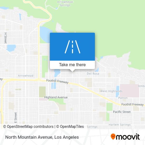North Mountain Avenue map