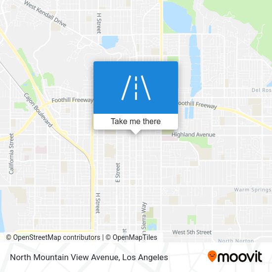 North Mountain View Avenue map