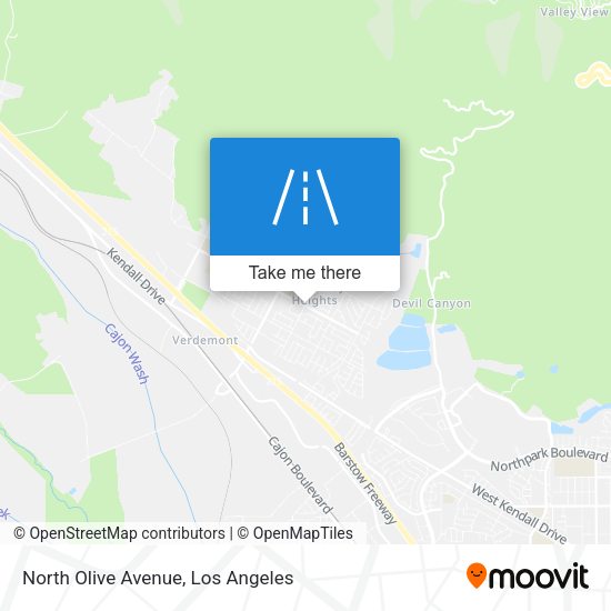 North Olive Avenue map