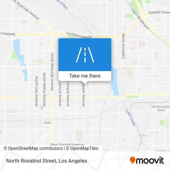 North Rosalind Street map