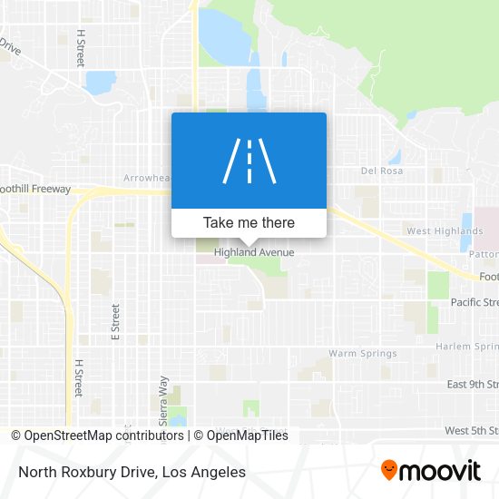 North Roxbury Drive map