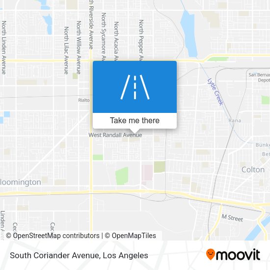 South Coriander Avenue map