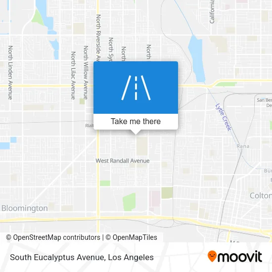 South Eucalyptus Avenue map