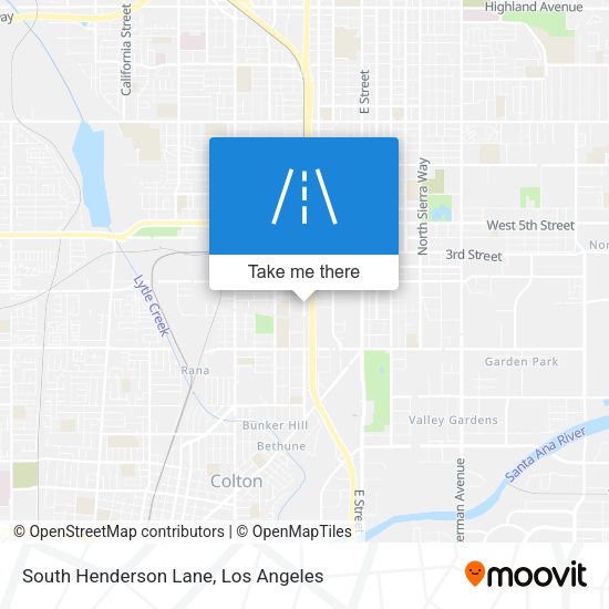 South Henderson Lane map