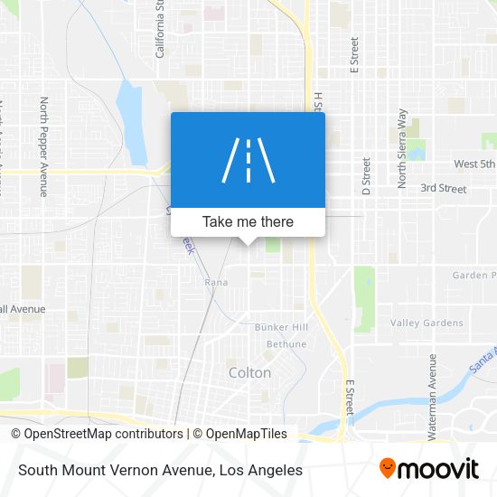 South Mount Vernon Avenue map