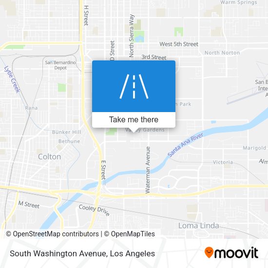 South Washington Avenue map